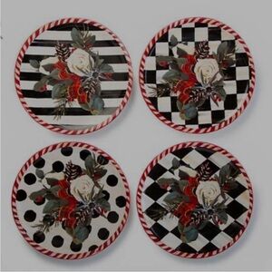 MacKenzie-Childs Cream and Black Plate